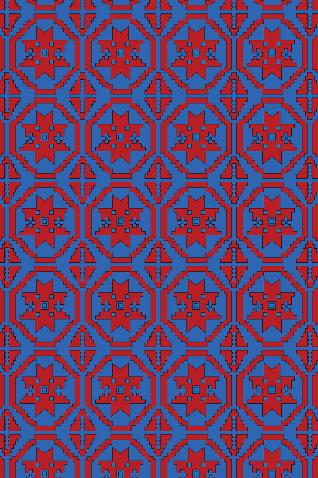 ARGALIOS MAXI DRESS (TSAKONIA BLUE&RED PRINT)