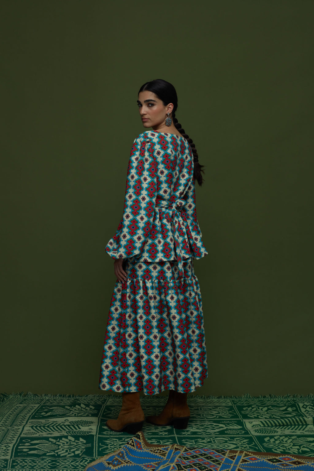 ARGALIOS SKIRT (PERA MELANA BEIGE PRINT)